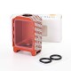 SXK Boro Tank for SXK BB / Billet AIO Box Mod Kit - Orange, Aluminum, Monarchy Pattern