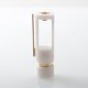 AMIGO Style Boro Mechanical Mod - White, Brass, 1 x 18350 / 18650, Compatible with BB / Billet / Boro RBA / Tank