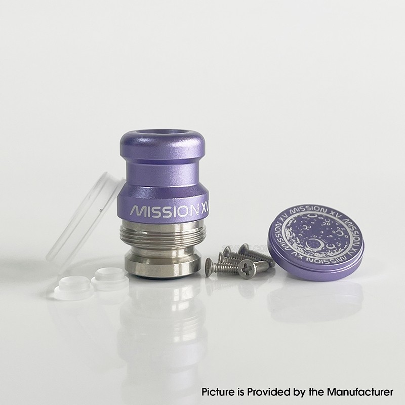 Buy Mission XV DotMission Style Drip Tip + Button for dotAIO V2 Purple