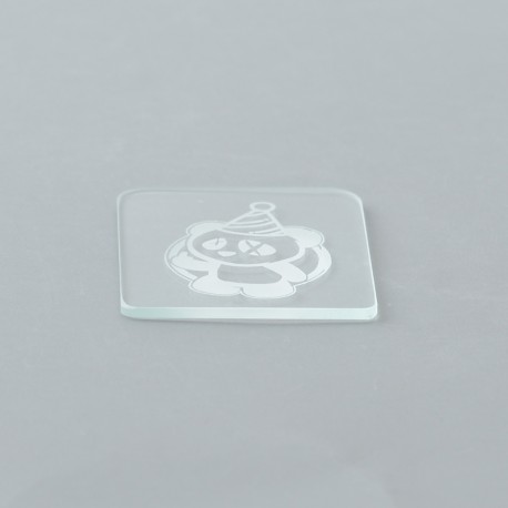 Replacement Tank Cover Plate for Boro / BB / Billet Tank - Panda with Hat Pattern, Glass