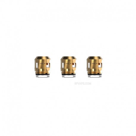 [Ships from Bonded Warehouse] Authentic SMOKTech A3 Coil Head for TFV8 Baby V2 Sub Ohm Tank - Gold, 0.15ohm (80~130W) (3 PCS)