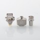 Authentic ThunderHead Creations Blaze RBA Bridge Tank Kit for BB / Billet / Boro - Silver, 3.0 / 2.5 / 2.0 / 1.2mm, 4ml