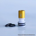 Monarchy Tapered V2 Style 510 Drip Tip for RDA / RTA / RDTA Atomizer - Gold, POM + Aluminum