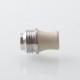 Rekavape Hybrid BBAIO Drip Tip for BB / Billet / Boro AIO Box Mod - Beige, Stainless Steel + PEEK