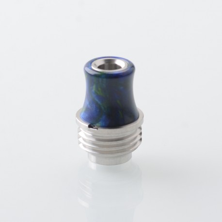 Rekavape Hybrid BBAIO Drip Tip for BB / Billet / Boro AIO Box Mod - Blue, Stainless Steel + Resin