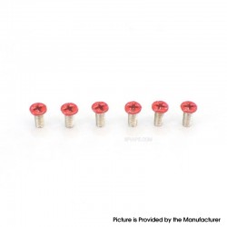 Authentic MK MODS Replacement Screws for Lost Vape Centaurus B80 AIO Kit - Red (6 PCS)