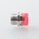 Wildtip Style Integrated Drip Tip for dotMod dotAIO V1 / V2 Pod - Translucent Red, Stainless Steel + Acrylic