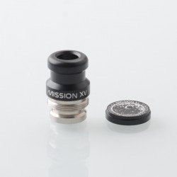 Mission XV DotMission Style Replacement Drip Tip + Button Set for dotMod dotAIO V2 Pod - Black