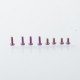 Replacement Screw Set Kit for SXK BB 70W / DNA 60W Style Box Mod Kit / Billet - Purple, Titanium (9 PCS)