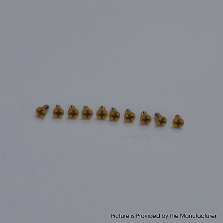 Authentic MK MODS Replacement Screws for VandyVape Pulse AIO V2 Mod Kit - Yellow, (10 PCS)