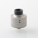 Haku Venna Style RDA Rebuildable Dripping Atomizer w/ BF Pin - Sand Blast Silver, Stainless Steel, 22mm Diameter