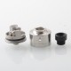 Haku Venna Style RDA Rebuildable Dripping Atomizer w/ BF Pin - Polish Silver, Stainless Steel, 22mm Diameter