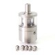 SXK Picatiny Style MTL RTA Rebuildable Tank Atomizer - Silver, 316 Stainless Steel + Glass, 3ml, 22mm Diameter