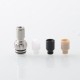 510 Drip Tip Set for RDA / RTA / RDTA Atomizer - Silver, 3 PCS Mouthpieces