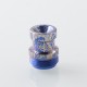 Authentic MK MODS Ti-Type2 4-in-1 Titanium Drip Tip + Button Set for dotMod dotAIO V2 - Blue Auspicious Clouds