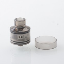 Wick'D W2CK'D Style RDA Rebuildable Dripping Atomizer w/ BF Pin - Translucent Black, 5 PCS Air Pins, 22mm