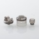 Wick'D W2CK'D Style RDA Rebuildable Dripping Atomizer w/ BF Pin - Translucent Black, 5 PCS Air Pins, 22mm