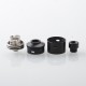 Wick'D W2CK'D Style RDA Rebuildable Dripping Atomizer w/ BF Pin - Black, 5 PCS Air Pins, 22mm