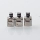 Wick'D W2CK'D Style RDA Rebuildable Dripping Atomizer w/ BF Pin - Silver, 5 PCS Air Pins, 22mm