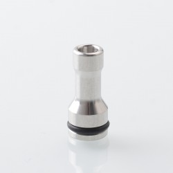 Mission XV Style RDL 510 Drip Tip for RDA / RTA / RDTA Atomizer - Silver, Stainless Steel
