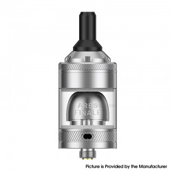 [Ships from Bonded Warehouse] Authentic Innokin Ares Finale RTA Tank Atomizer - Silver, 4.5ml, MTL to RDL, 24mm