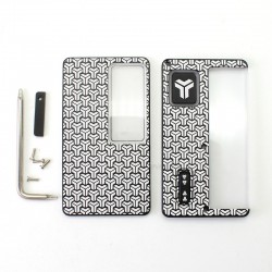 SXK Dot-Sturdy Kit 2 Style Replacement Front + Back Cover Panel Plate for dotMod dotAIO V2 Pod - Y Pattern, Aluminum Alloy