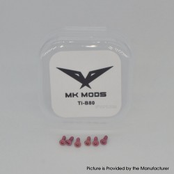 Authentic MK MODS Replacement Titanium Screws for Lost Vape Centaurus B80 AIO Kit - Pink (6 PCS)