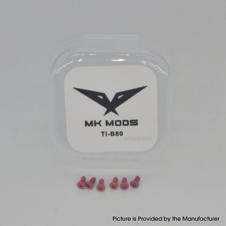 Authentic MK MODS Replacement Titanium Screws for Lost Vape Centaurus B80 AIO Kit - Pink (6 PCS)