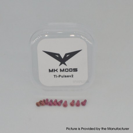 Authentic MK MODS Replacement Titanium Screws for VandyVape Pulse AIO V2 Mod Kit - Pink (10 PCS)