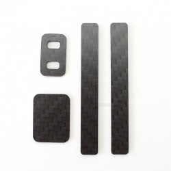 SXK Button Set for SXK SVA AIO-X Style Boro Box Mod - Black, Carbon Fiber