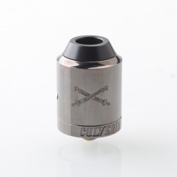 Kindbright Culverin Style RDA Rebuildable Dripping Atomizer - Black, 316 Stainless Steel, 25mm Diameter