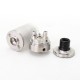 SXK Unkwn Enigma Style RTA Rebuildable Tank Atomizer - Silver, 316SS + PCTG, 5 PCS Air Pins 1.5 + 2.5 + 3 + 3.5 + 4mm, 22mm