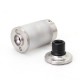 SXK Unkwn Enigma Style RTA Rebuildable Tank Atomizer - Silver, 316SS + PCTG, 5 PCS Air Pins 1.5 + 2.5 + 3 + 3.5 + 4mm, 22mm