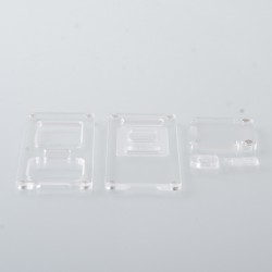 Authentic MK MODS V2 Front + Back Door Panel Plates for Aspire Raga Aio Pod - Clear (2 PCS)