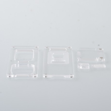 Authentic MK MODS V2 Front + Back Door Panel Plates for Aspire Raga Aio Pod - Clear (2 PCS)