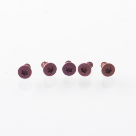 Authentic MK MODS Replacement Titanium Screws for dotMod dotAIO V1 / V2 Pod - Purple (5 PCS)