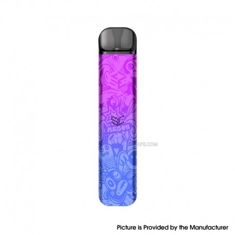 Authentic Steam Crave Meson Pod System Kit - Purple Blue, 1000mAh, 3.5ml, 0.8ohm