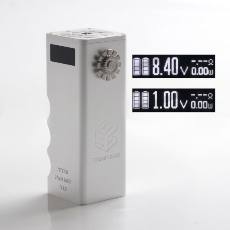 Authentic Steam Crave Titan PWM V1.5 300W VV Box Mod - Silver, 0.1~8.4V, 4 x 18650