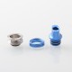 Monarchy Ultra Whistle Style Drip Tip for BB / Billet / Boro AIO Box Mod - Blue, Stainless Steel + Aluminum