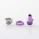 Monarchy Ultra Whistle Style Drip Tip for BB / Billet / Boro AIO Box Mod - Purple, Stainless Steel + Aluminum