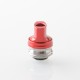 Monarchy Ultra Whistle Style Drip Tip for BB / Billet / Boro AIO Box Mod - Red, Stainless Steel + Aluminum