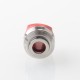 Monarchy Ultra Whistle Style Drip Tip for BB / Billet / Boro AIO Box Mod - Red, Stainless Steel + Aluminum