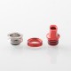 Monarchy Ultra Whistle Style Drip Tip for BB / Billet / Boro AIO Box Mod - Red, Stainless Steel + Aluminum