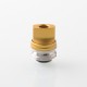 Monarchy Ultra Whistle Style Drip Tip for BB / Billet / Boro AIO Box Mod - Gold, Stainless Steel + Aluminum