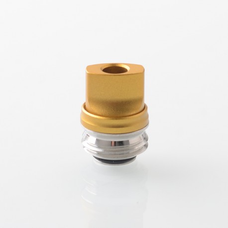 Monarchy Ultra Whistle Style Drip Tip for BB / Billet / Boro AIO Box Mod - Gold, Stainless Steel + Aluminum