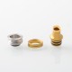 Monarchy Ultra Whistle Style Drip Tip for BB / Billet / Boro AIO Box Mod - Gold, Stainless Steel + Aluminum