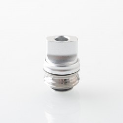 Monarchy Ultra Whistle Style Drip Tip for BB / Billet / Boro AIO Box Mod - Silver, Stainless Steel + Aluminum