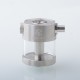 Authentic Steam Crave Pumper Squonker Tank for Hadron RDSA / Hadron Mesh RDSA / RDA - Silver, SS + Glass, 12ml, 30mm
