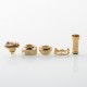 Monarchy Mobb MS Inverted Duck Style RBA Bridge for Billet / BB / Vandy Pulse AIO / Boro Mod - Gold, 2.5 / 3 / 3.5 / 4mm