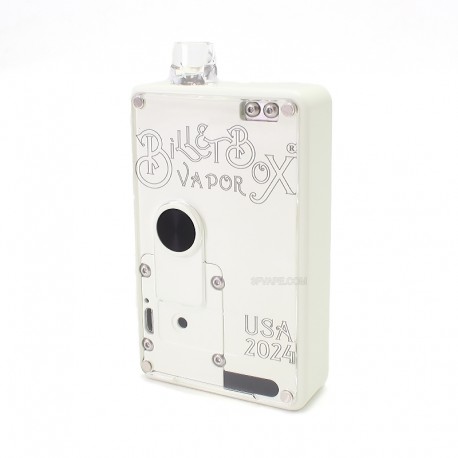 SXK BB Style 70W All-in-One VW Variable Wattage Box Mod Kit w/ USB Port - White, 1~70W, 1 x 18650, with 2024 Logo